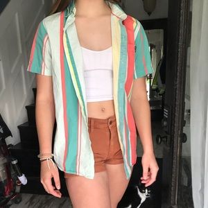 Striped button up